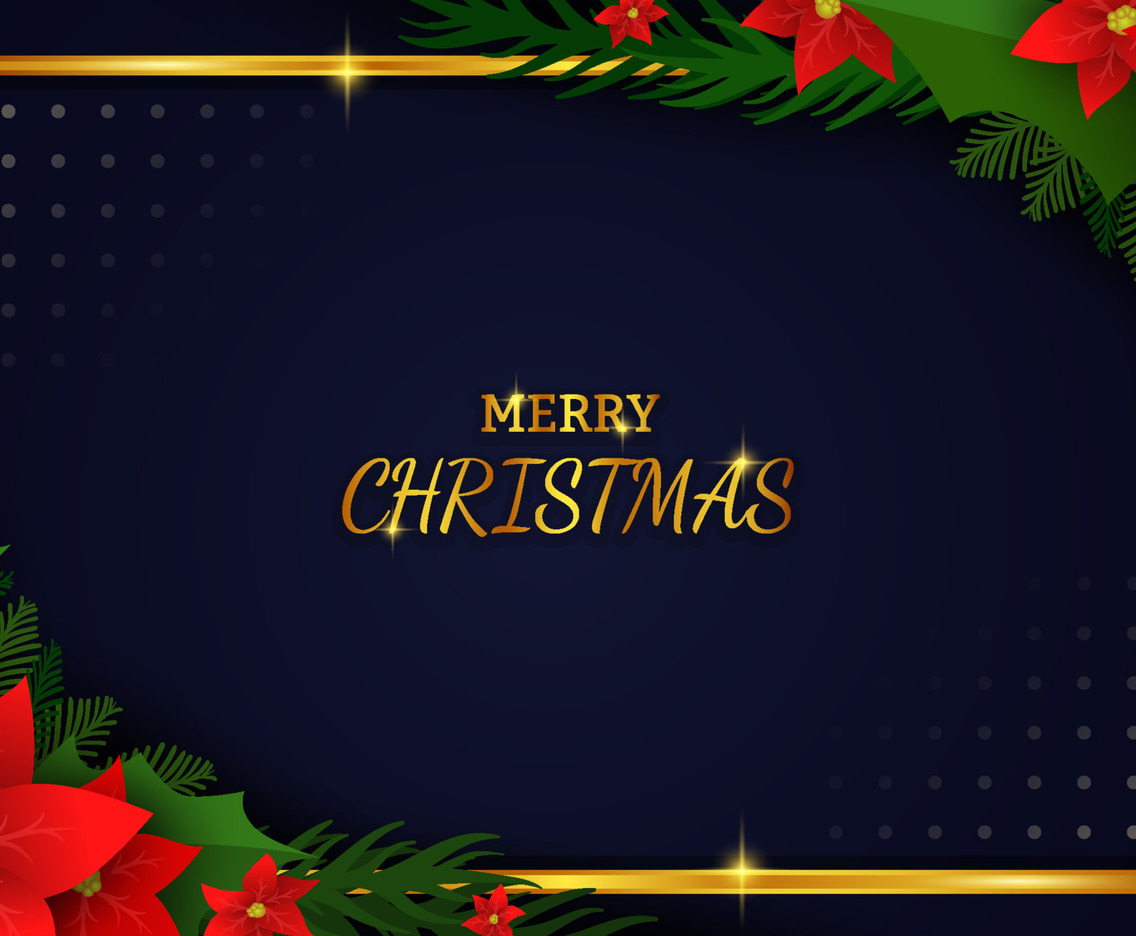 Luxury Christmas Floral Background