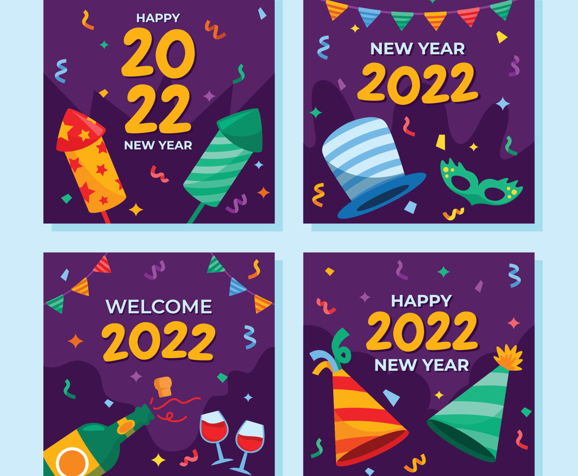 Greetings Card for New Year Party