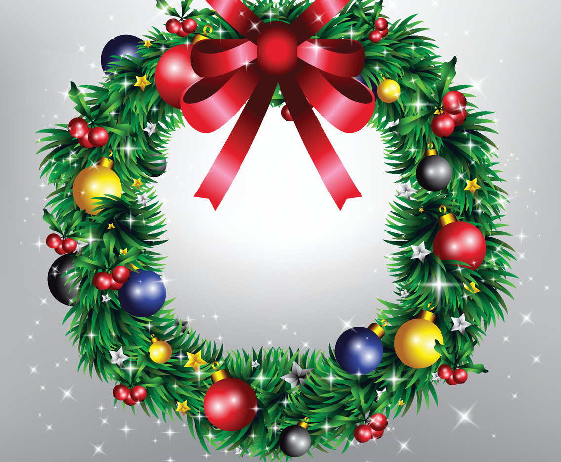 Christmas Wreath Background Concept