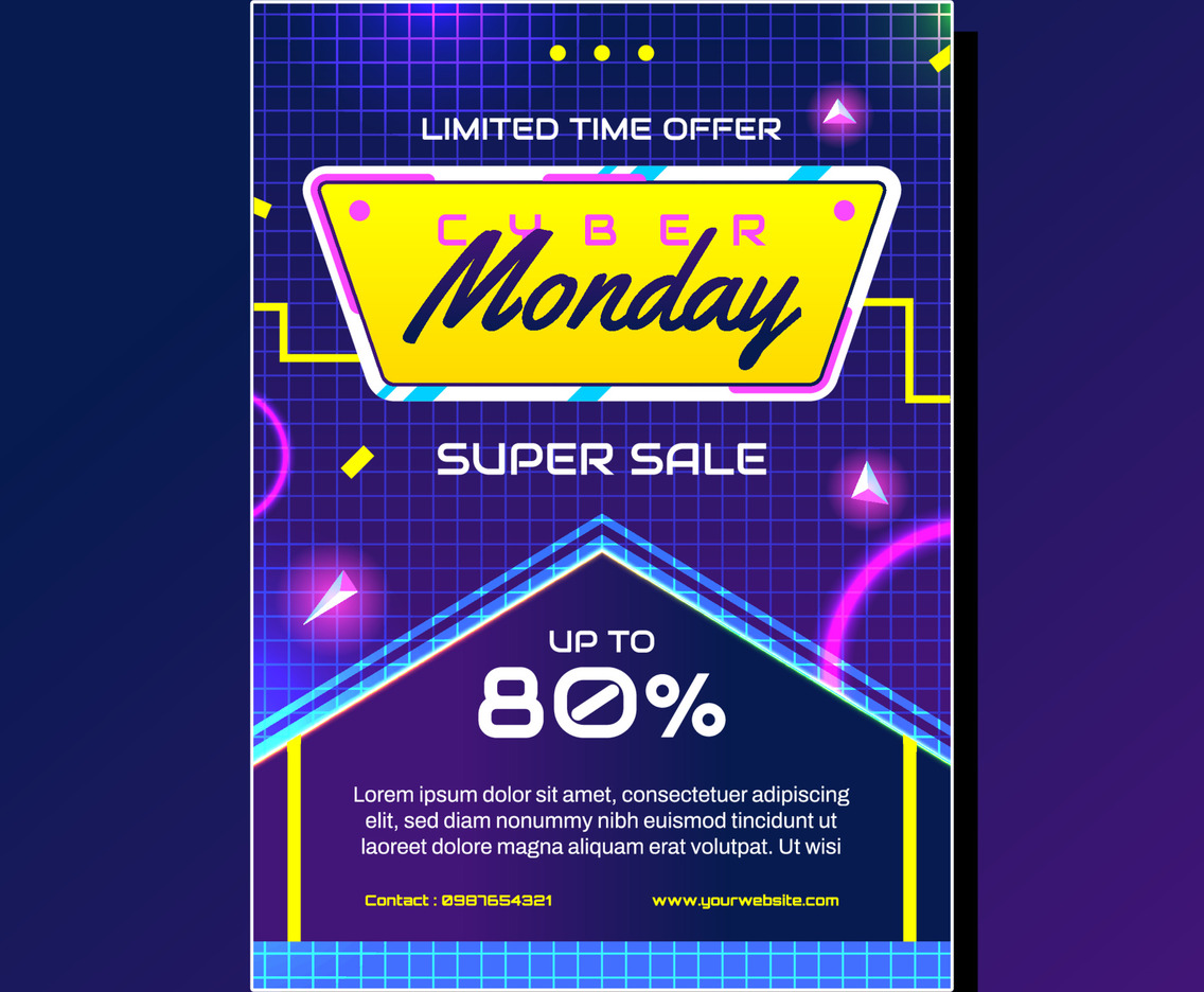 Cyber Monday Poster for Promotion