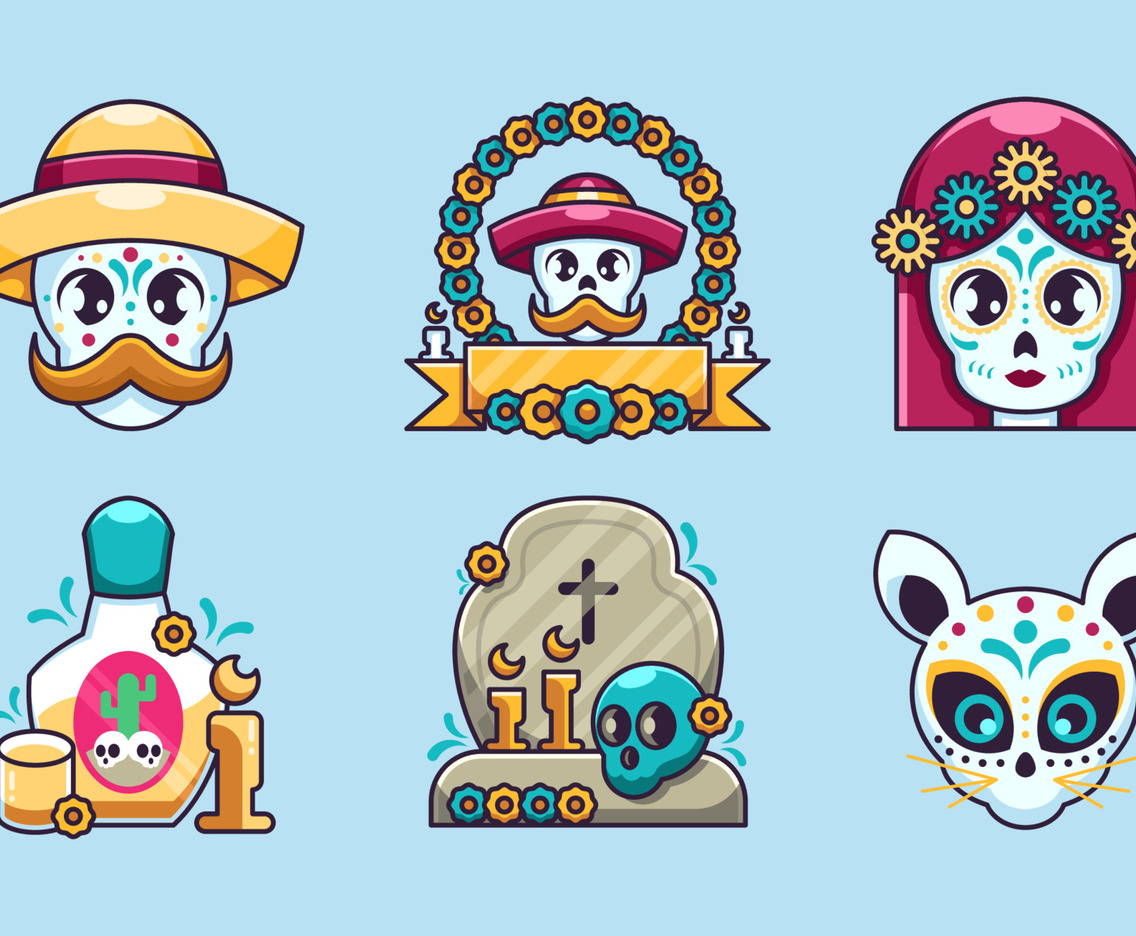 Dia De Los Muertos Icon Set