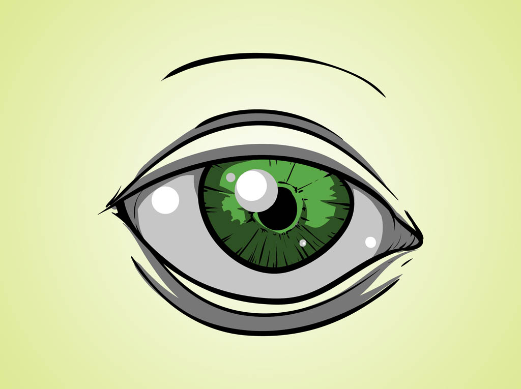Green Cartoon Eye
