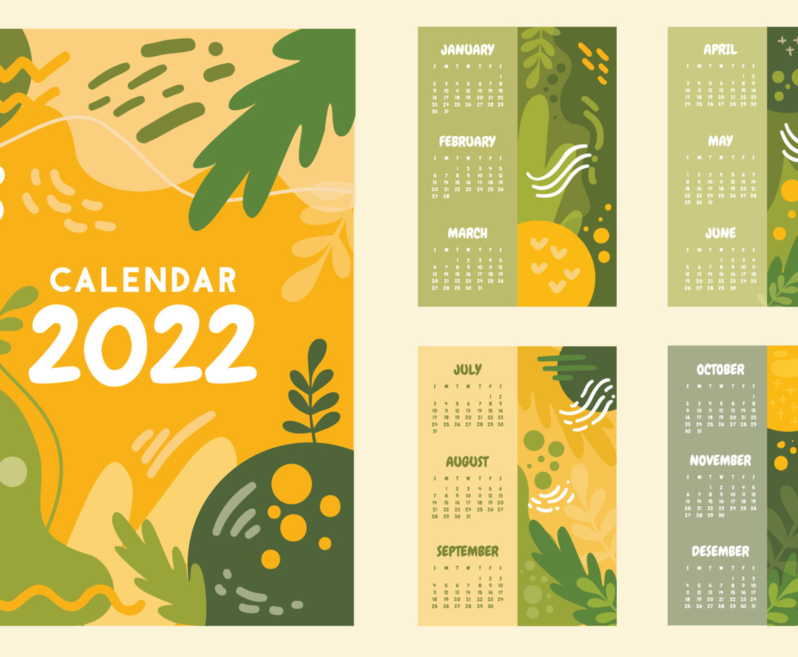 Floral Calendar 2022 Template