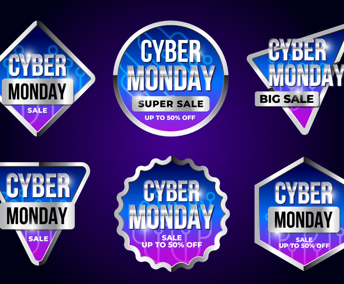 Cyber Monday Sale Badge Set