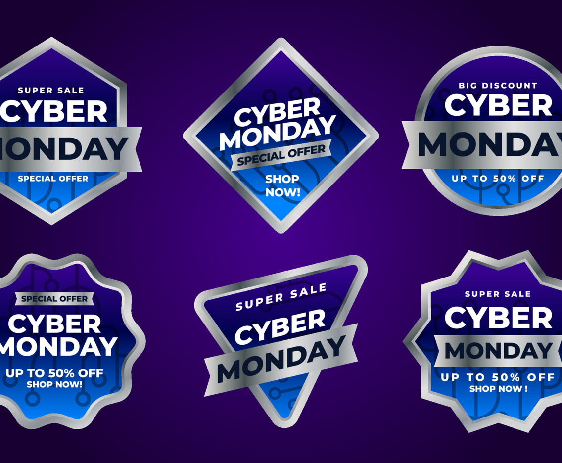 Cyber Monday Sale Badge Set