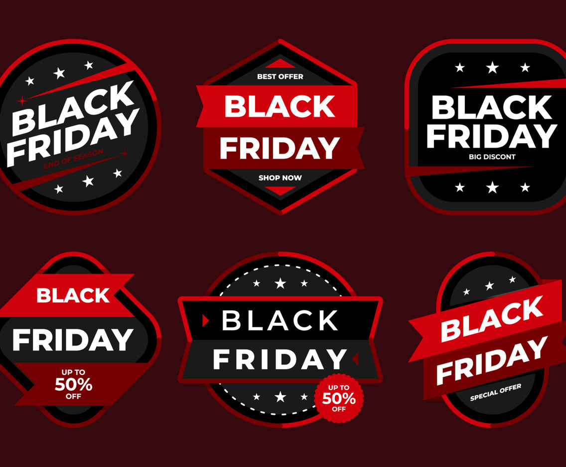 Black Friday Sale Sticker Set