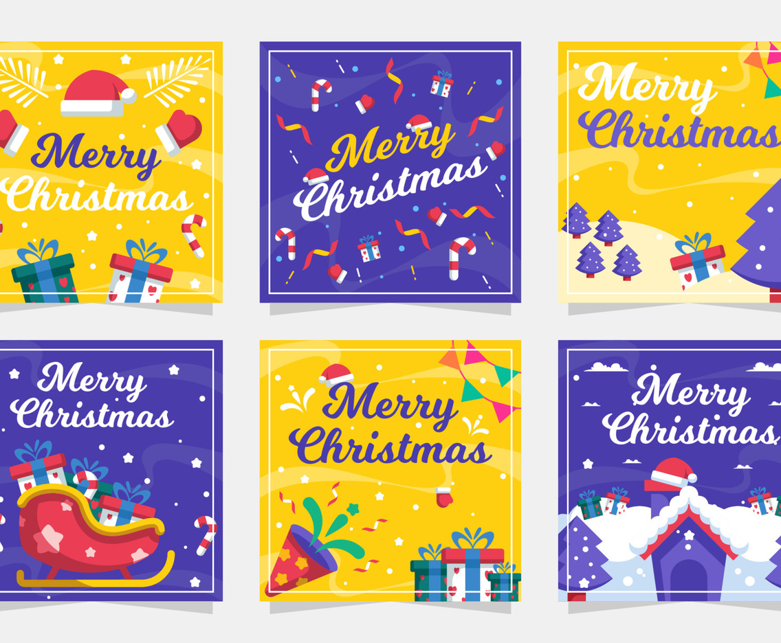 Christmas Festivity Set Media Social Post