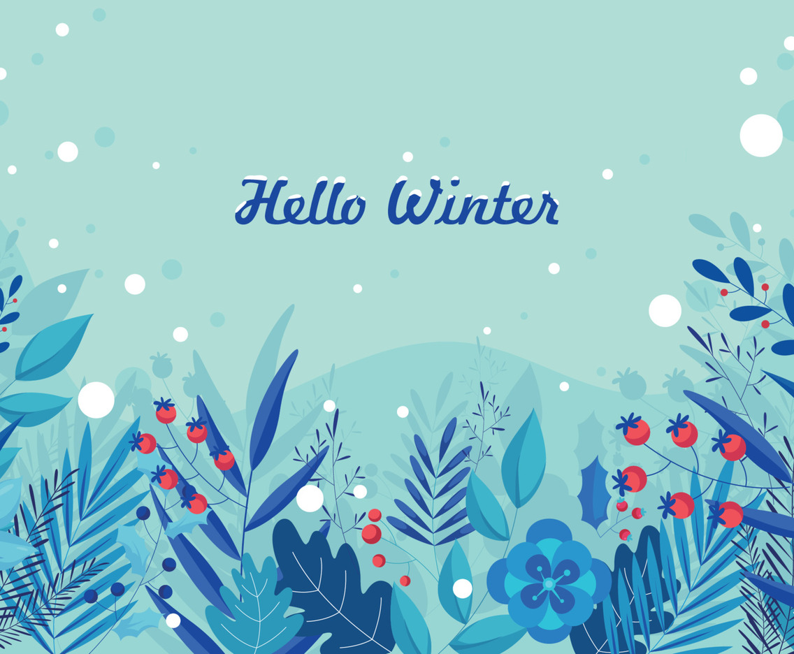 Winter Floral Background