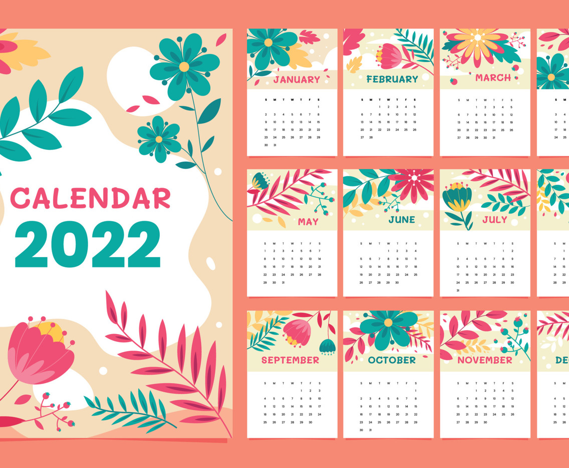 2022 Calendar Floral Theme