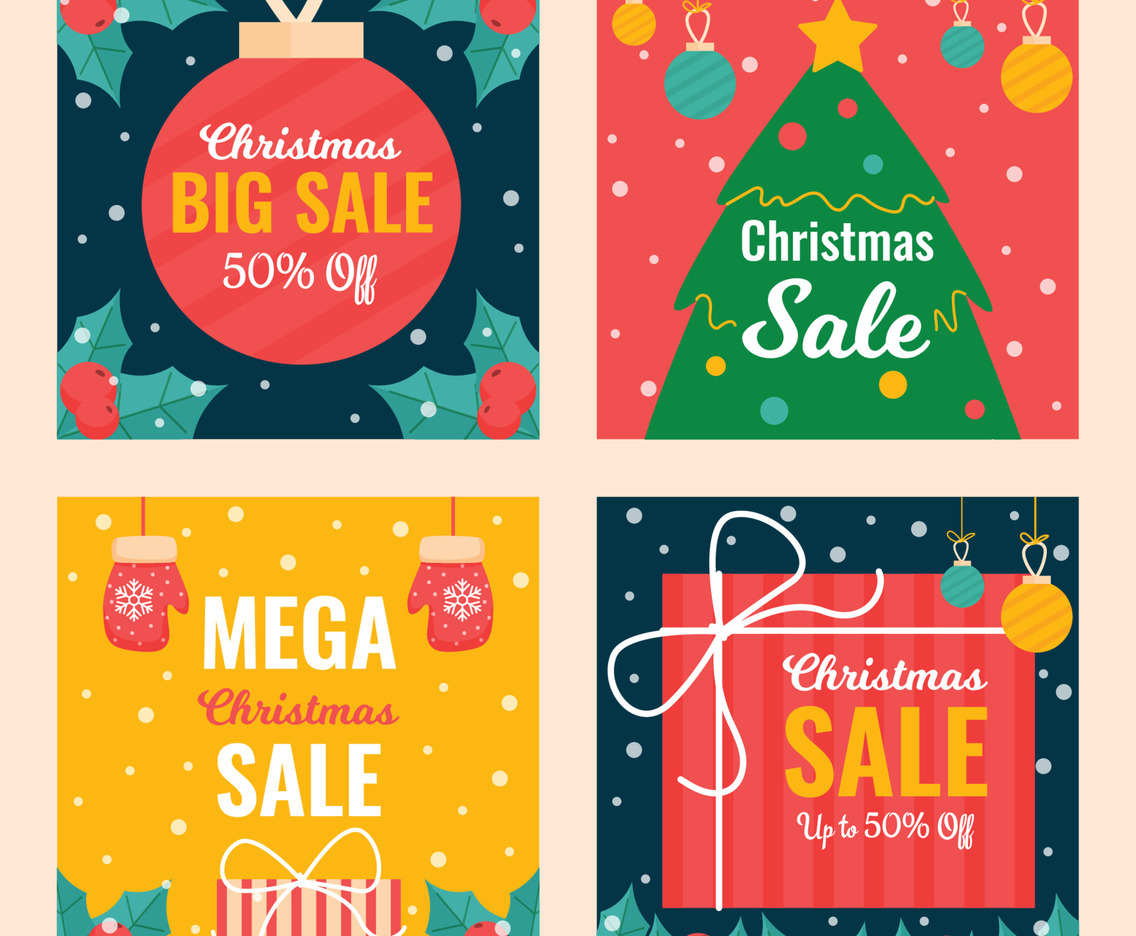 Flat Christmas Social Media Post