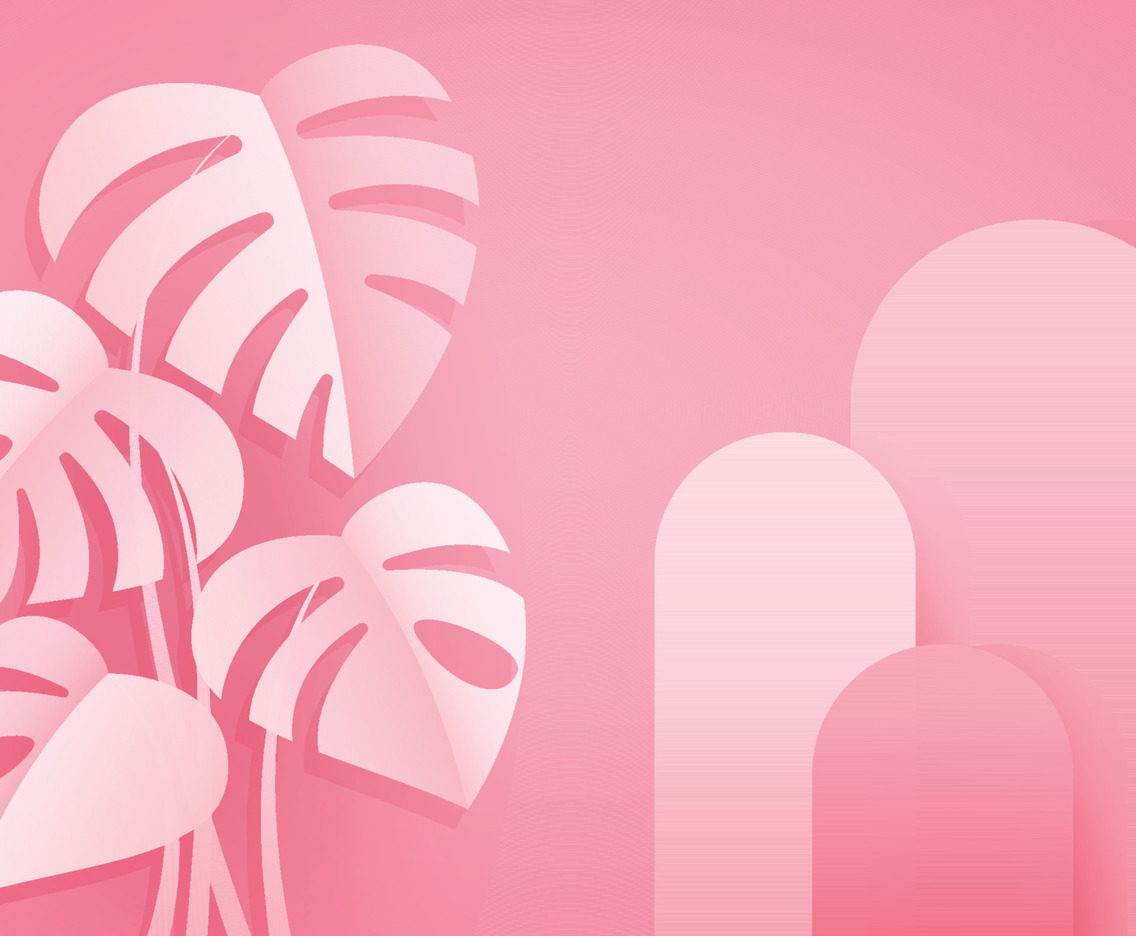 Pink Monstera Background