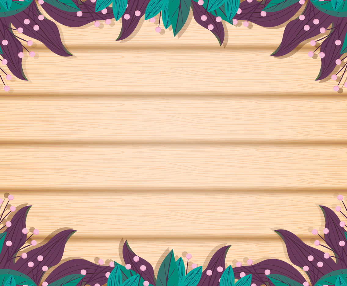 Wood and Foliage Background