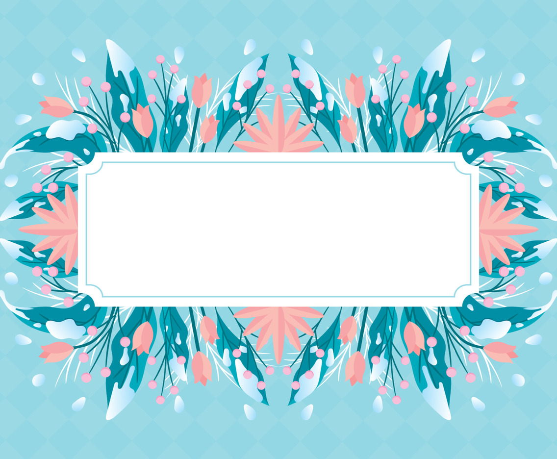 Winter Floral Background