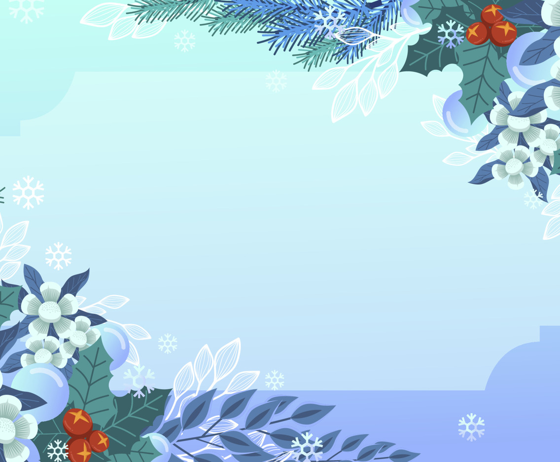 Winter Floral Background
