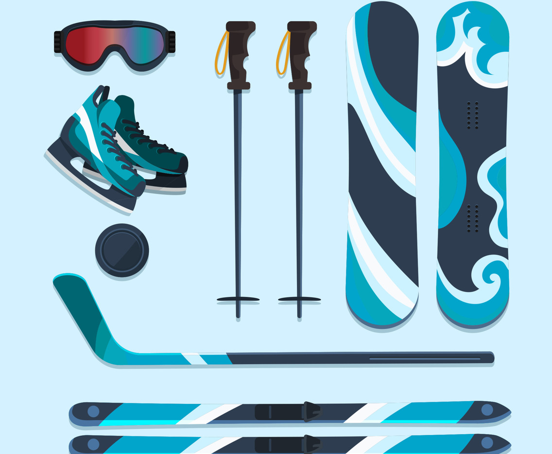 Sport Icon Set with Blue Color Theme