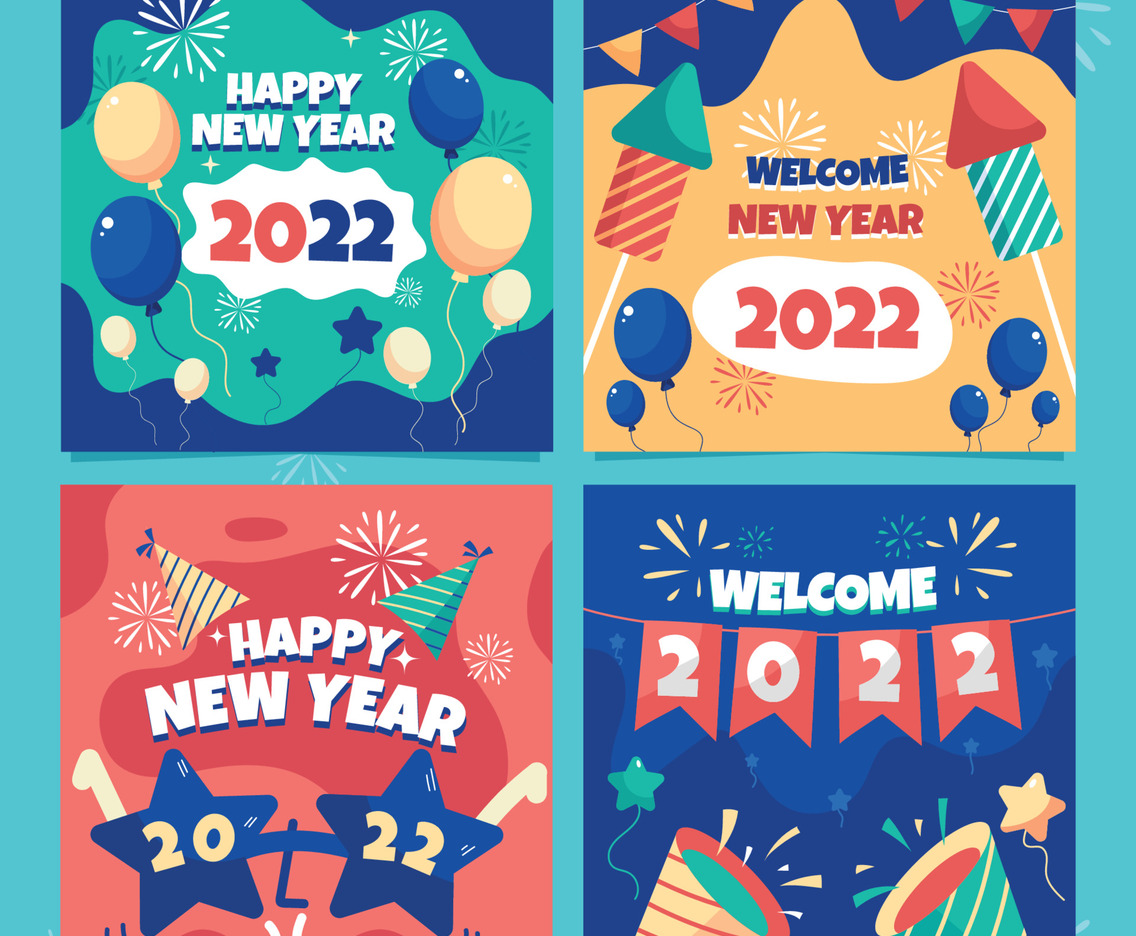 Happy New Year 2022 Social Media