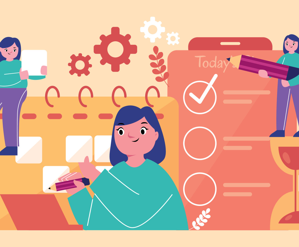 Woman Planning Schedule Concept