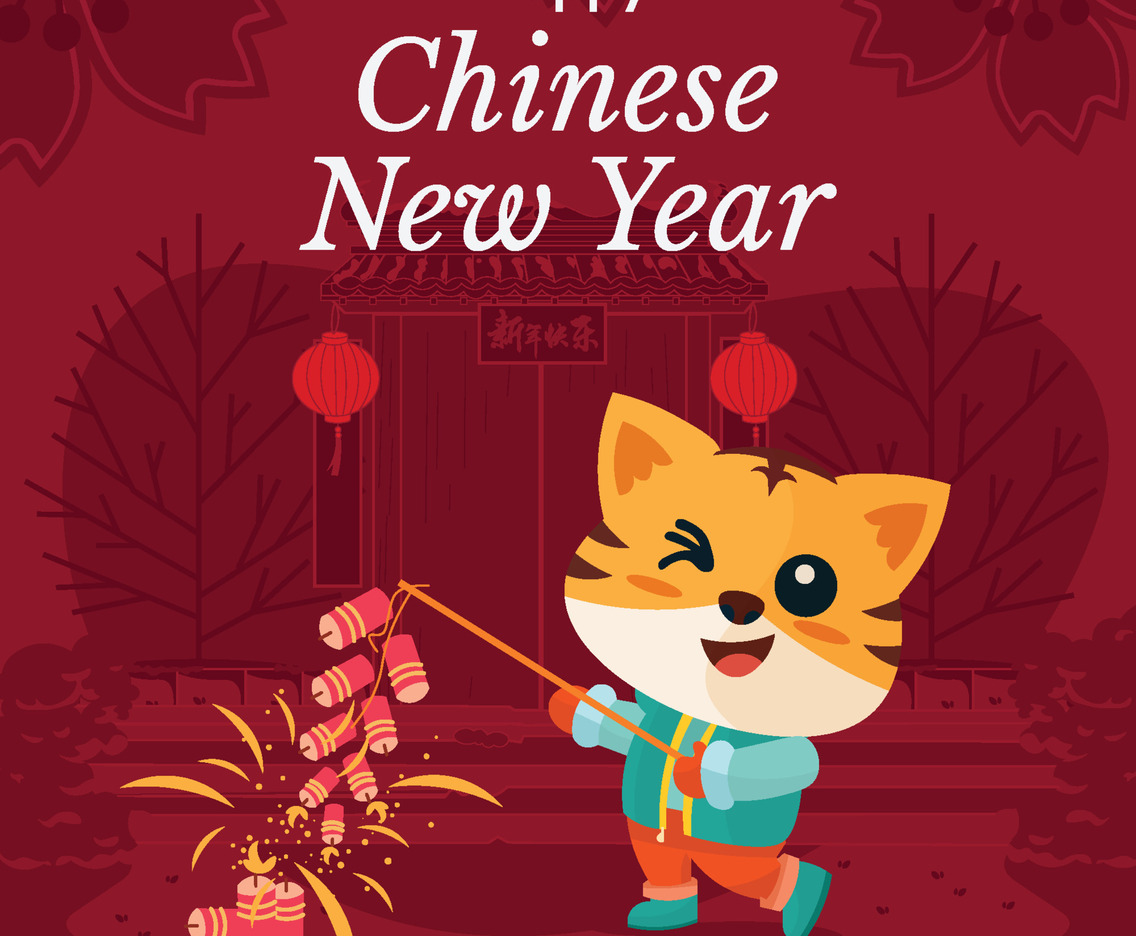 Cute Tiger Play Firecracker