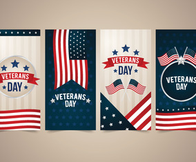 USA Veteran Day Banners Template
