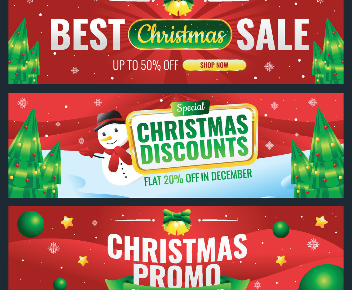 Christmas Sale Banner Set