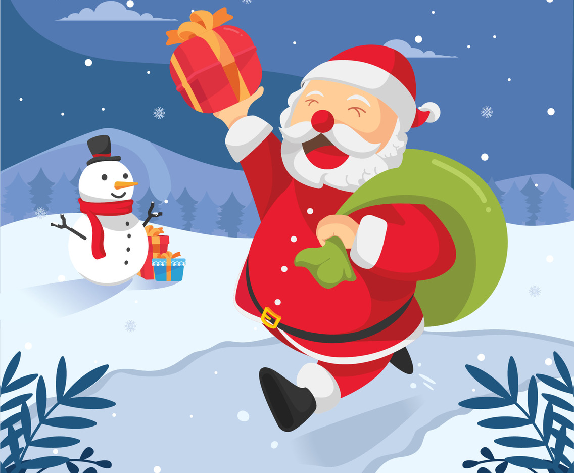 Santa Bringing The Gifts