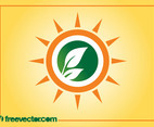 Sun And Leaves Logo