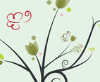 Floral Butterfly Vector Background