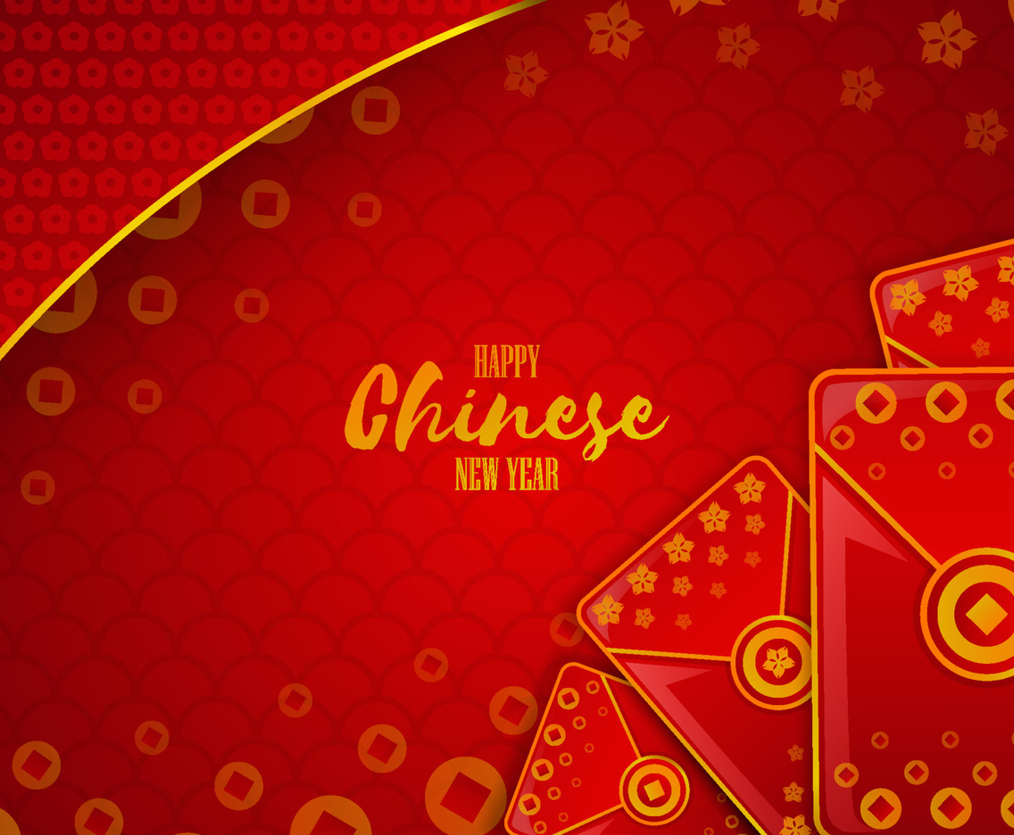 Chinese New Year Red Pocket Background