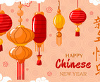 Happy Chinese New Year Lantern Concept