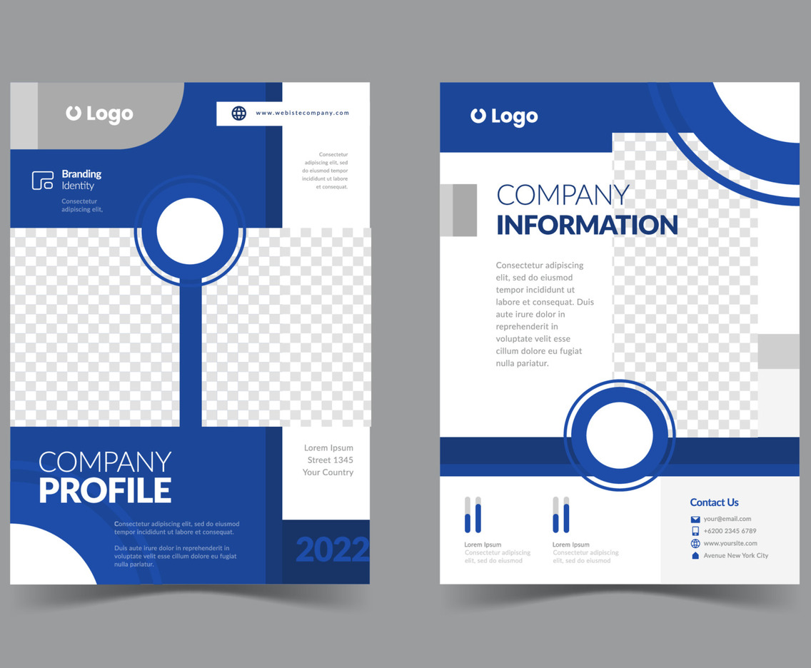 Blue Company Profile Template Set