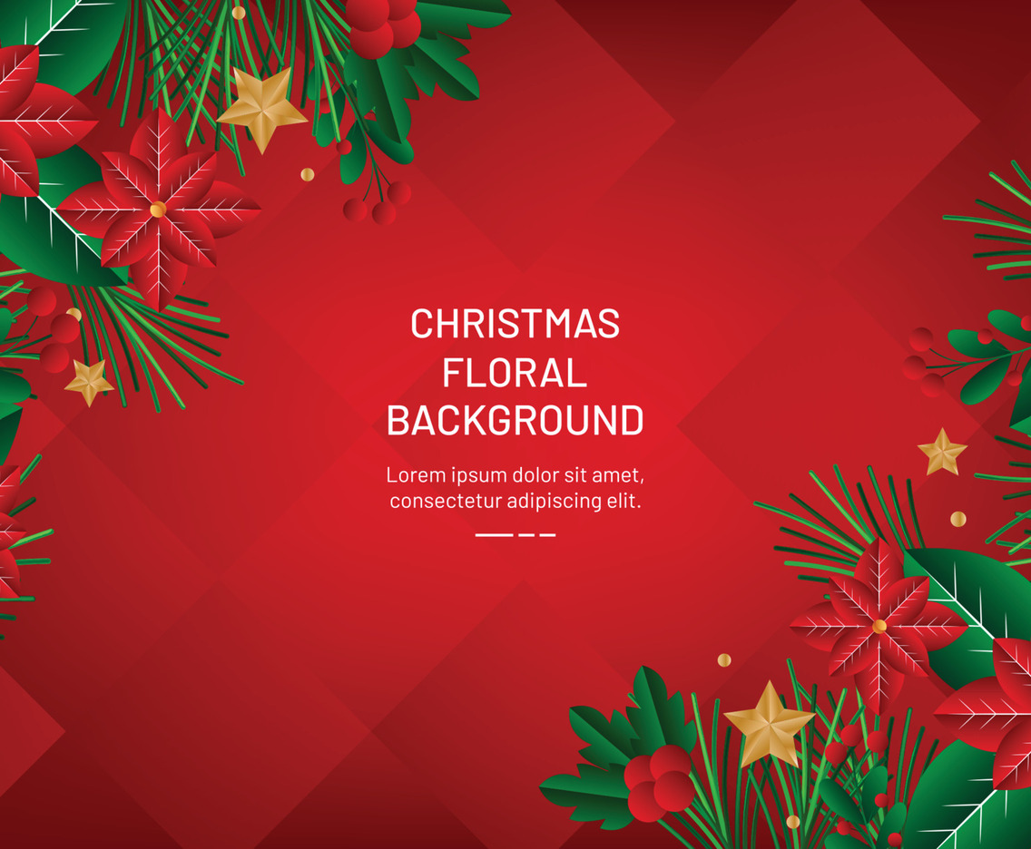 Christmas Floral Background