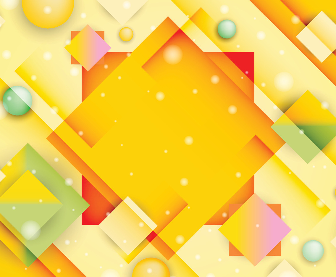 Abstract Yellow with Pink and Green Background Template