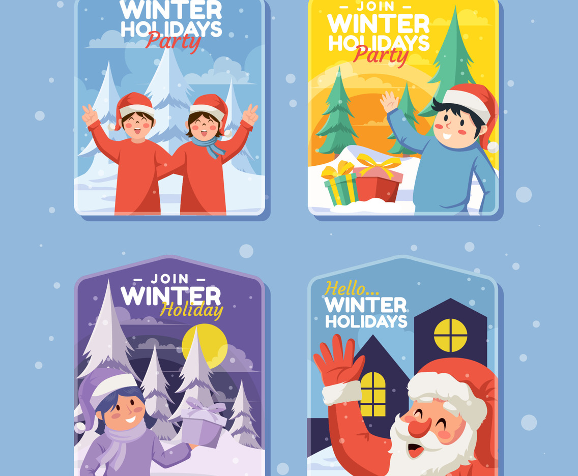 Winter Holiday Invitation Set