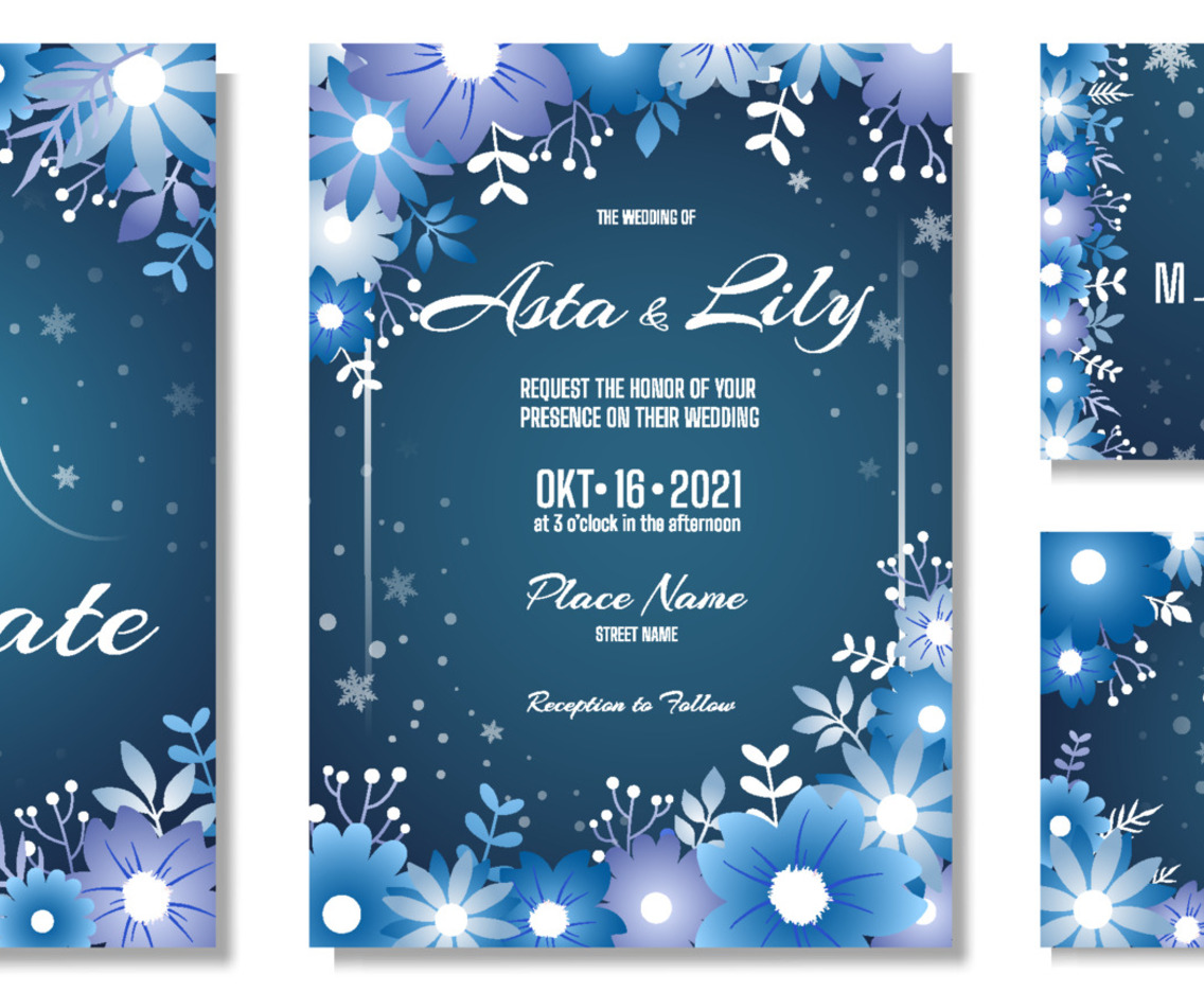 Winter Wedding Invitation Set Collection