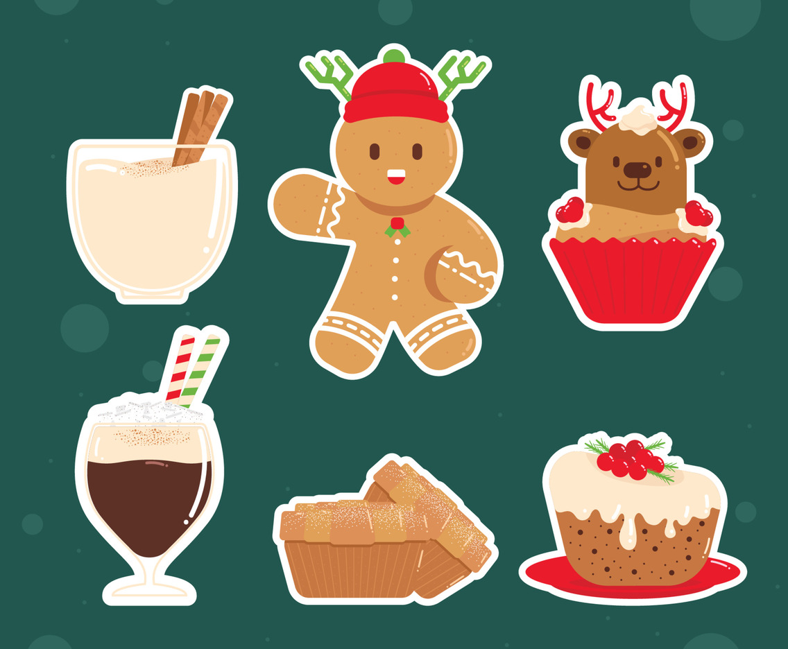 Christmas Food Sticker Set