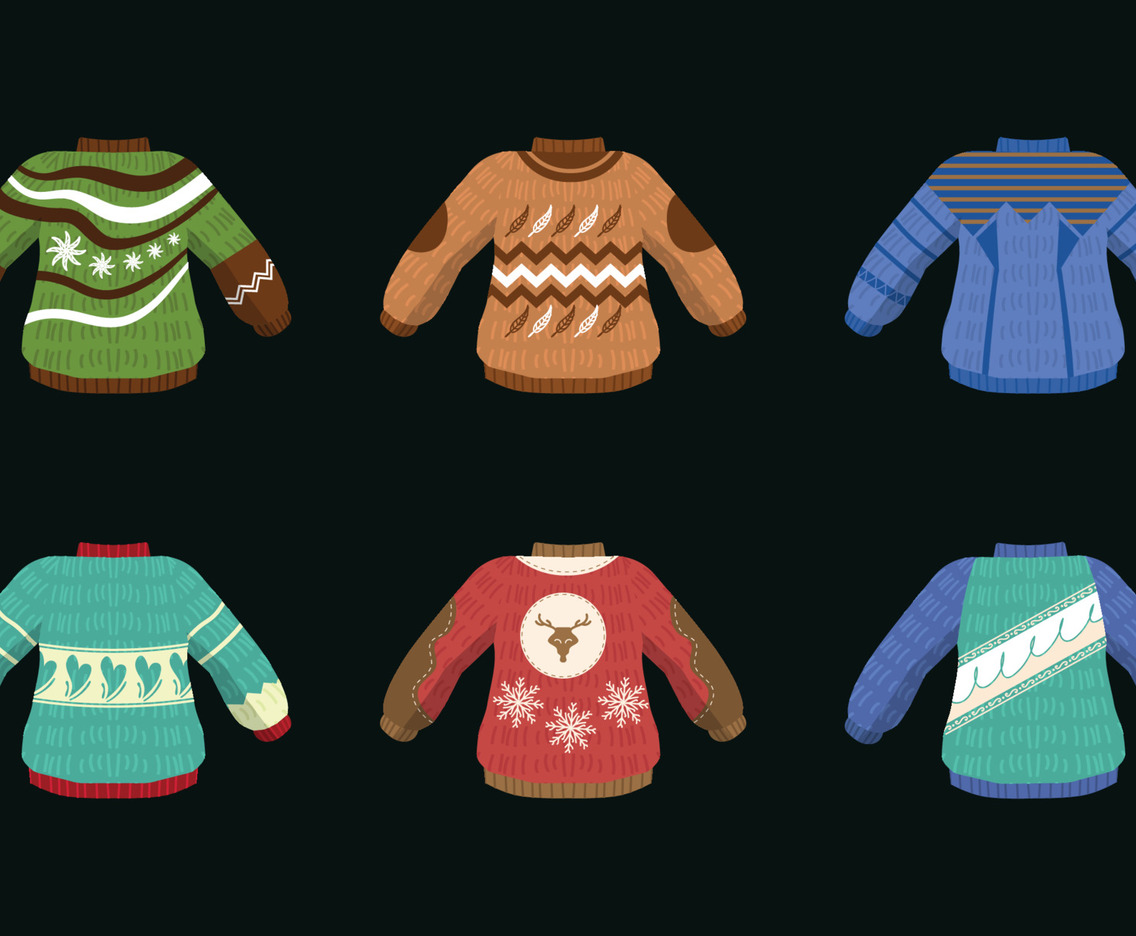 Ugly Sweater Sticker Set