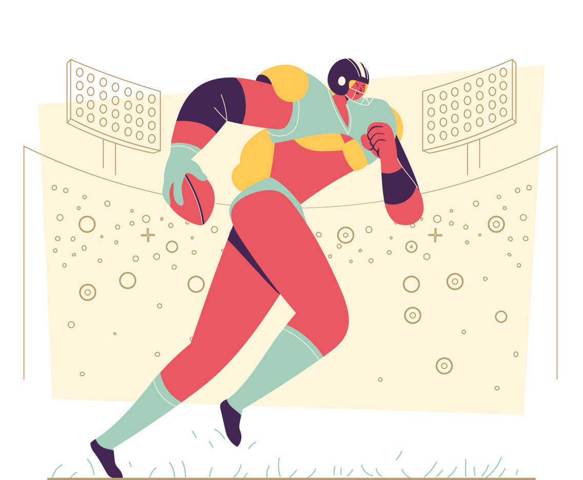 Woman Superbowl Athlete Concept