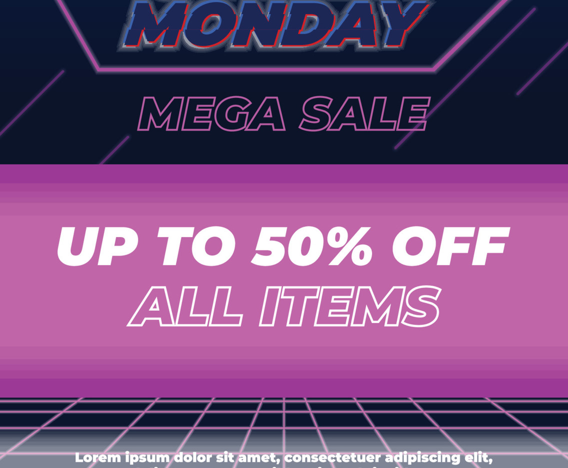Cyber Monday Sale Poster Design
