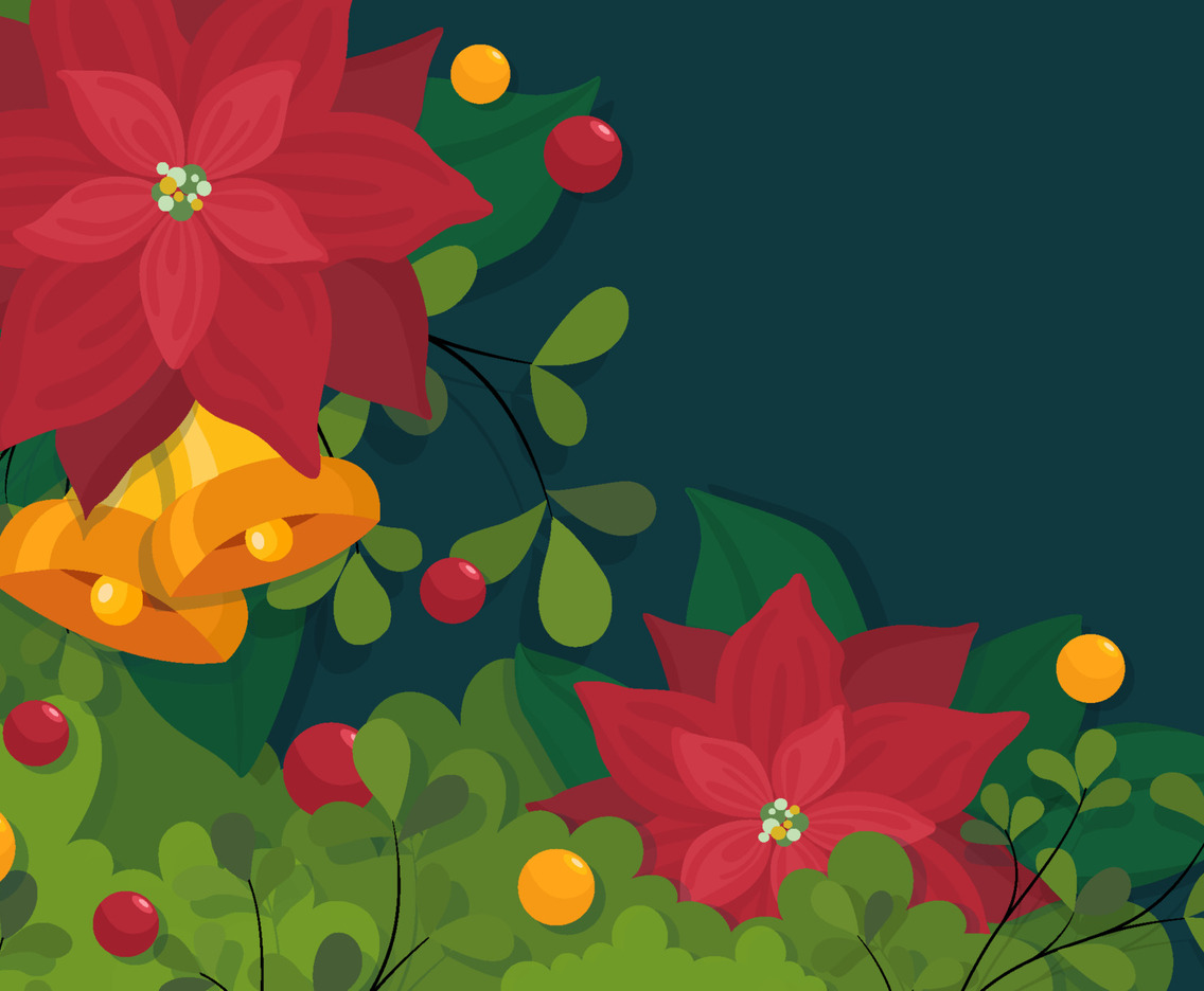 Christmas Floral Background
