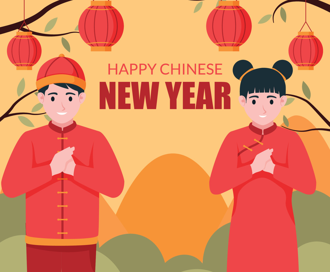 Couple Celebrate Chinese New Year