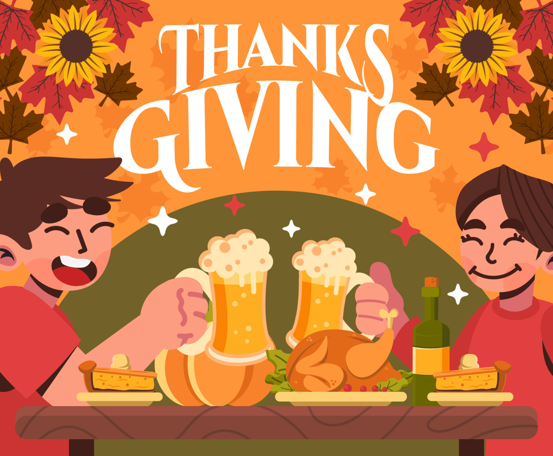 Couple Having Thanksgiving Dinner