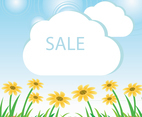 Free Vector Spring Sale Background