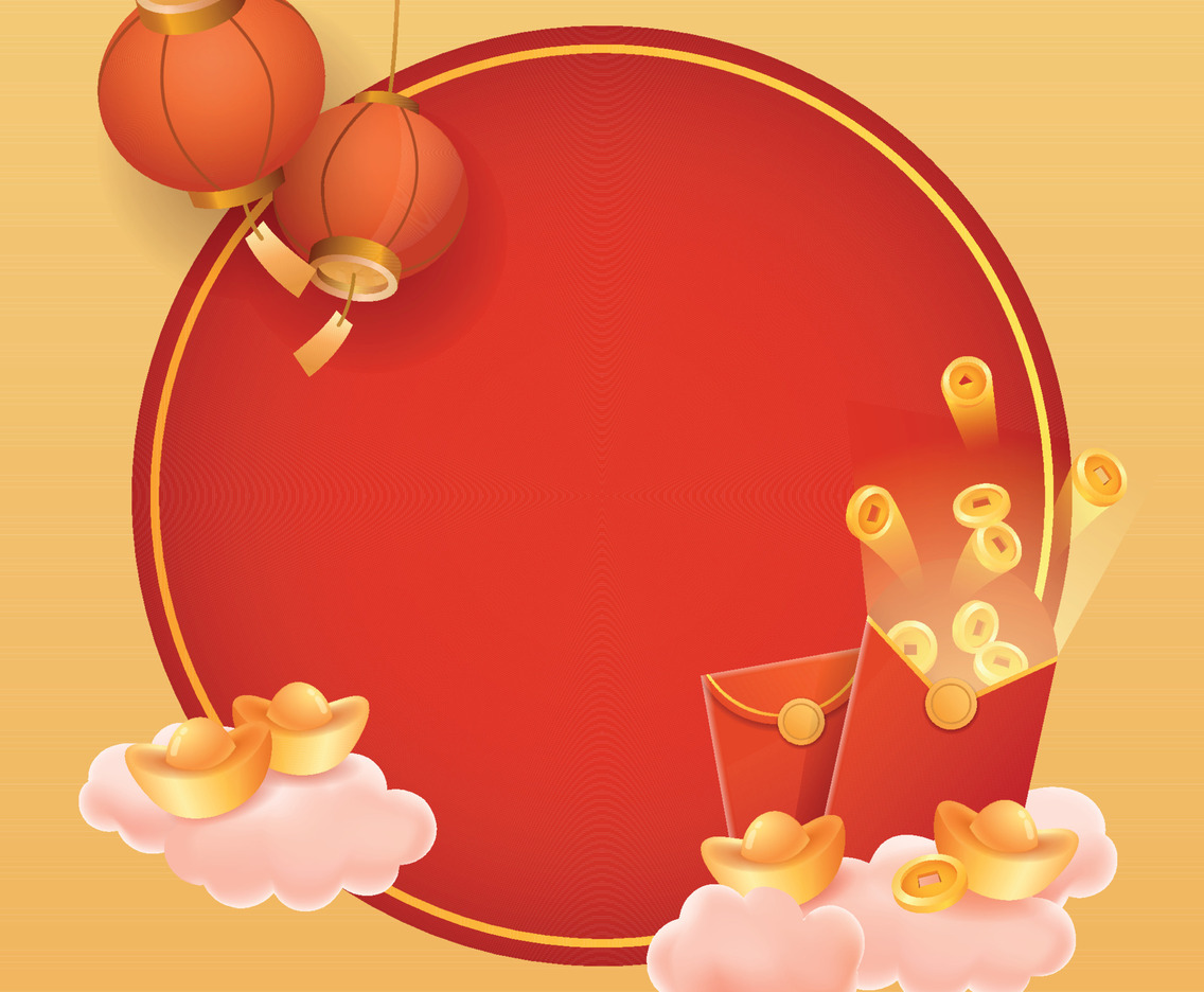 Red Pocket Background Template