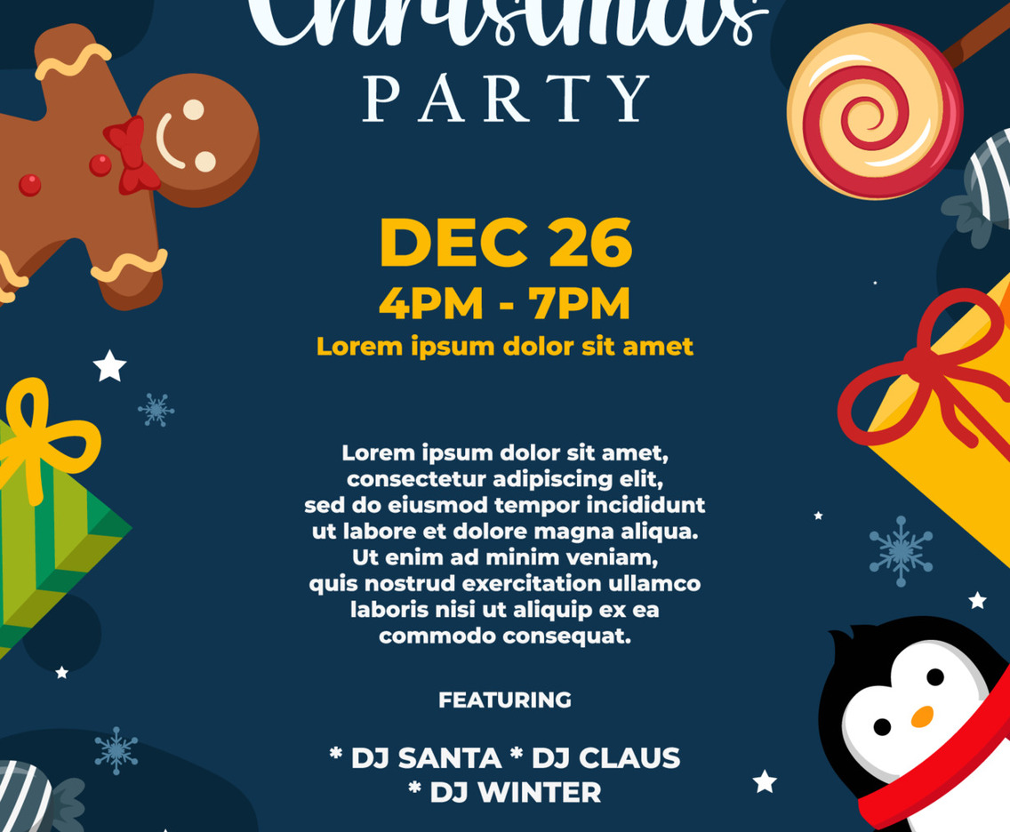 Beauty Christmas Invitation Poster