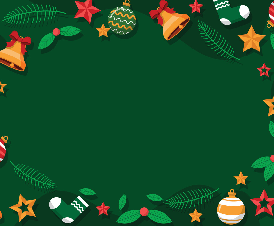 Flat Christmas Ornament Background