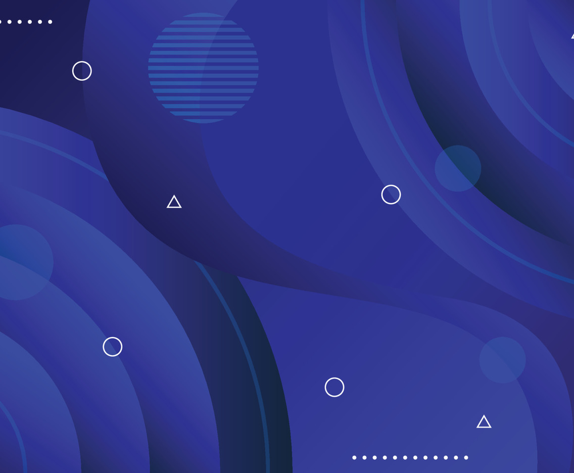 Fluid and Geometric Shape in Blue Background