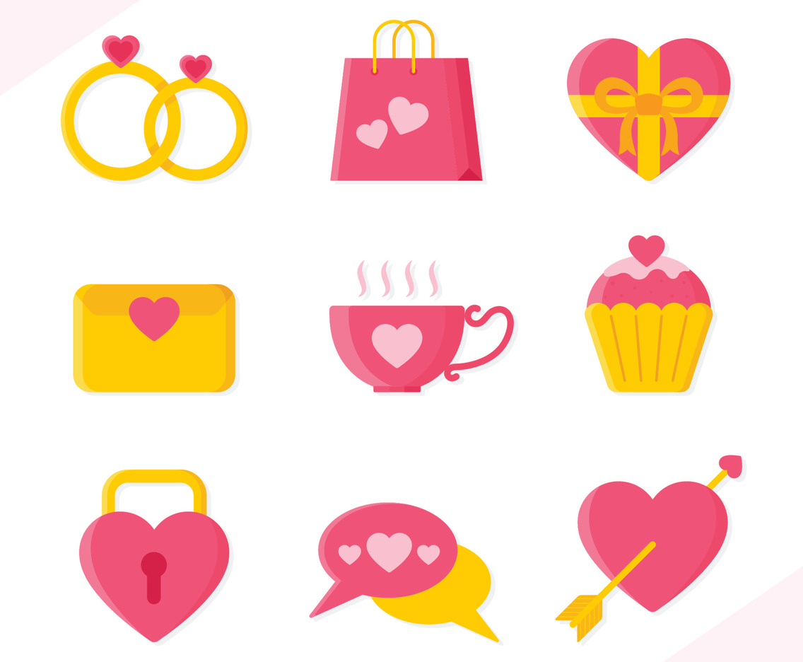 Set of Valentine's Day Element Icons