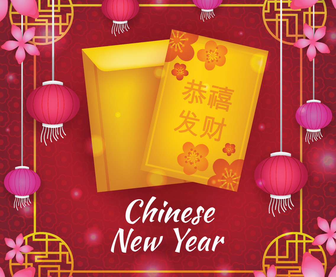 Red Chinese New Year Background Template
