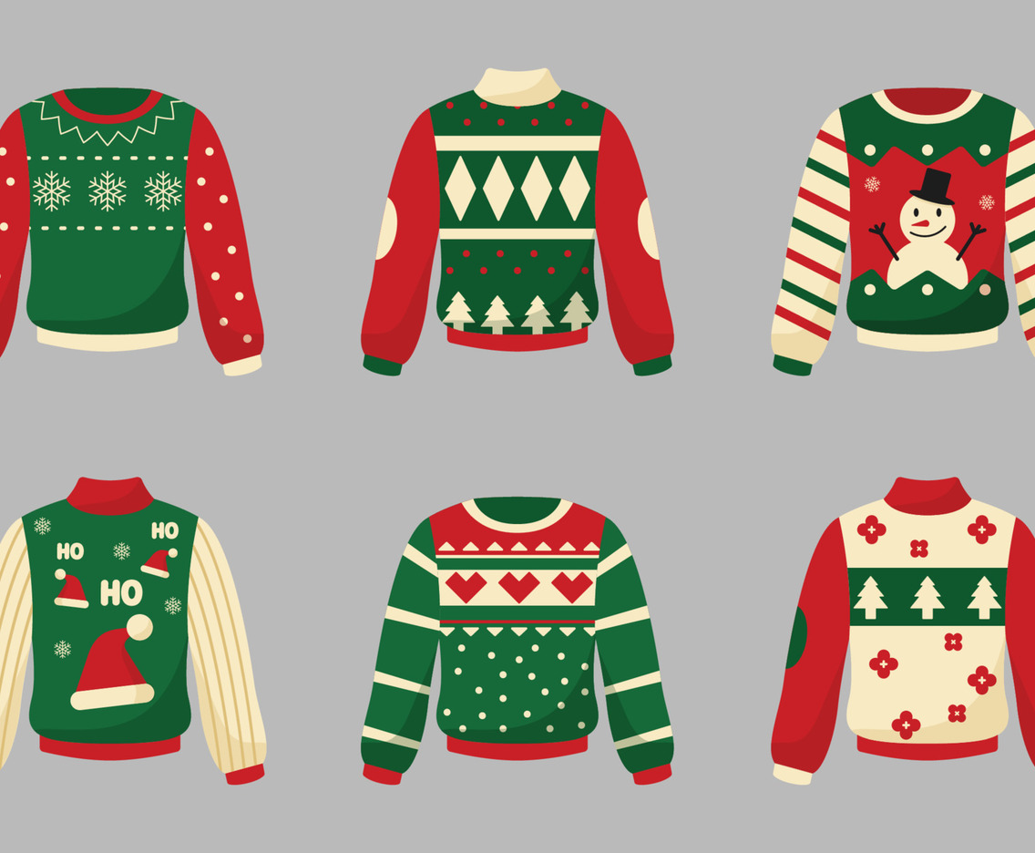 Chirstmas Ugly Sweater Sticker Collection