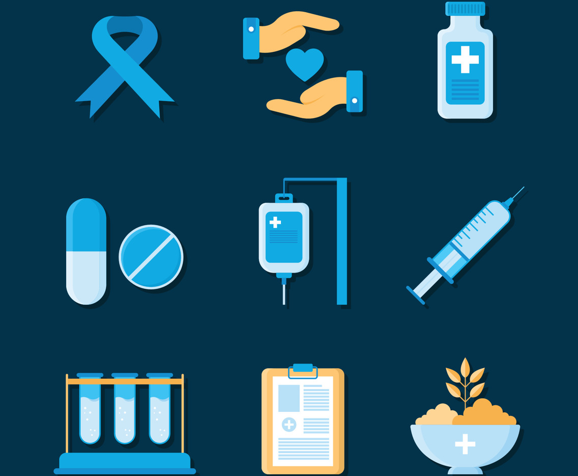 Set of World Cancer Day Element Icons